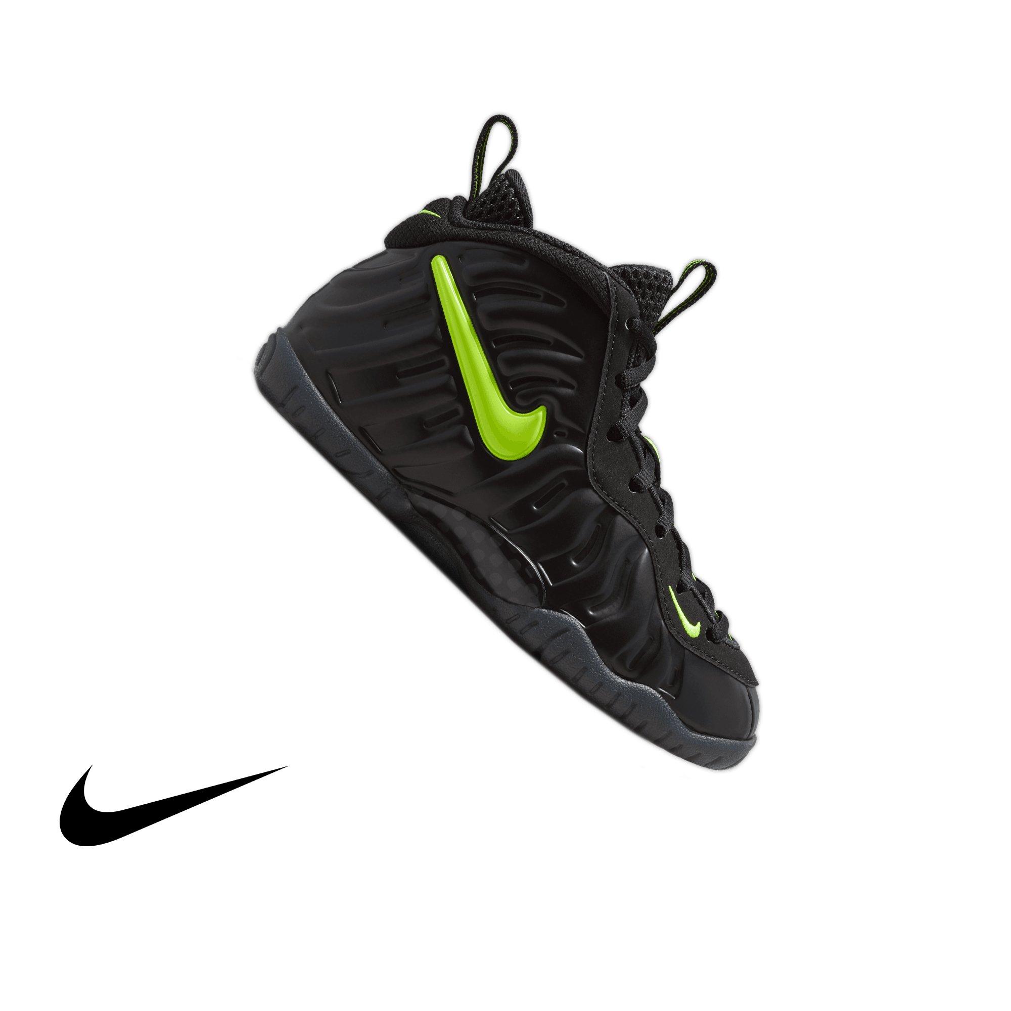 Nike Air Foamposite Pro "Voltage" Preschool Kids' Shoe - BLACK/VOLTAGE YELLOW